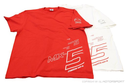 MX-5 T-Shirt Korte Arm Dames Design wit Medium